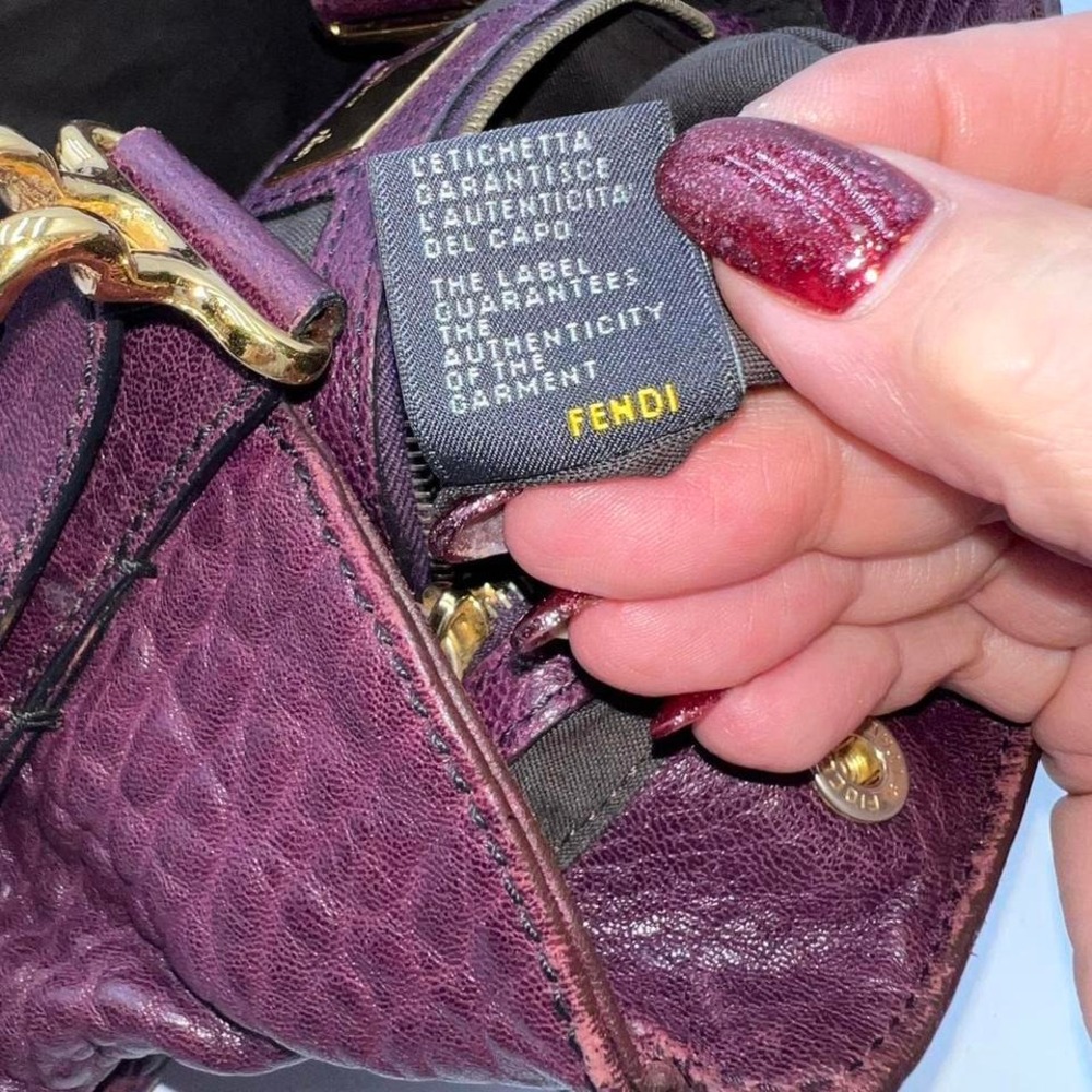 Fendi du Jour Rare Purple Leather Shoulder bag - Picture 5 of 6